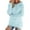 Sky Blue, variant on Ltctricy Women's Fuzzy Fleece Sweaters Soft Warm Long Sleeve Plush Pullover Hoodies Casual Thermal Tunic Sweaters(Sky Blue,X-Large)