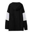 thumbnail image 5 of Xcmzpl Women's Hoodies Loose Fit Color Block Hooded Sweatshirt Athletic Sweater Tops Work Long Sleeve T-shirts Fall Fashion, 5 of 5