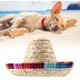 thumbnail image 3 of 1 Uds. Sombrero de paja para mascotas, Sombrero para el sol para gatos, Mini Sombrero mexicano de paja, paja trenzada con ajuste de cuerda de algodón para cachorros, gatos ER, 3 of 5