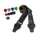 thumbnail image 5 of Correa para guitarra acústica, correa para el hombro para guitarra, accesorios para cinturón con soporte para púas, accesorio de guitarra ajustable negro, 5 of 10