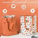 thumbnail image 4 of Bolsa de lona de doble cara de algodón y lino, bolsa de tela, bolsa de compras, bolsa de mensajero de lona de algodón con doble asa para mujeres, niños (manzanas verdes, 31 10 31 cm), 4 of 5