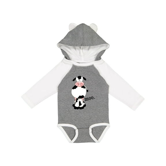 Inktastic Cow-moo. Boys or Girls Long Sleeve Baby Bodysuit