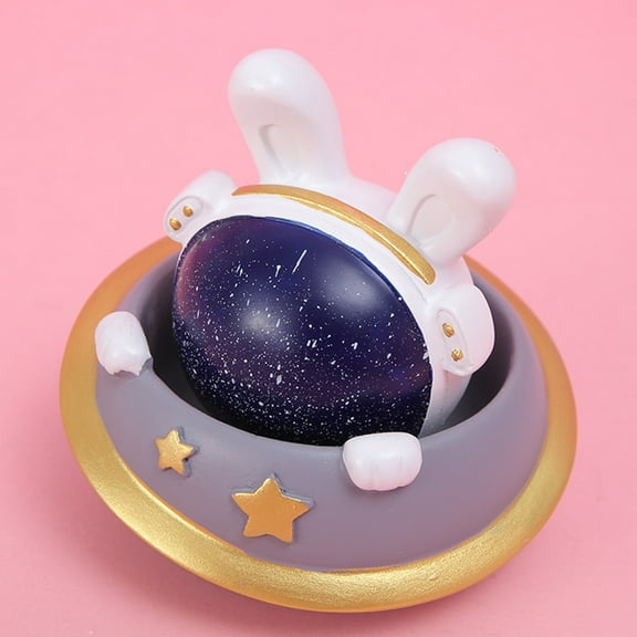 MEIBUTYUP 1Pack Bunny Miniature Resin Assorted Color Decorative Office Decoration Car Dashboard General Users