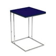 thumbnail image 4 of Maklaine Modern Wood Veneer & High Polished Steel Tray Table in Navy, 4 of 6
