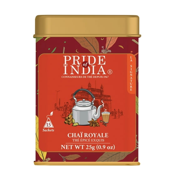 Pride of India Chai Royale Spiced Tea, 15 Tea Bags