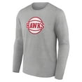 thumbnail image 2 of Men's Gray Atlanta Hawks Alternate Logo Long Sleeve T-Shirt, 2 of 3