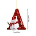 thumbnail image 3 of Christmas Ornaments Alphabet Pendant Hangings for Holiday Decorating Snowman 26 Letter Design for Festive Celebrations, 3 of 4