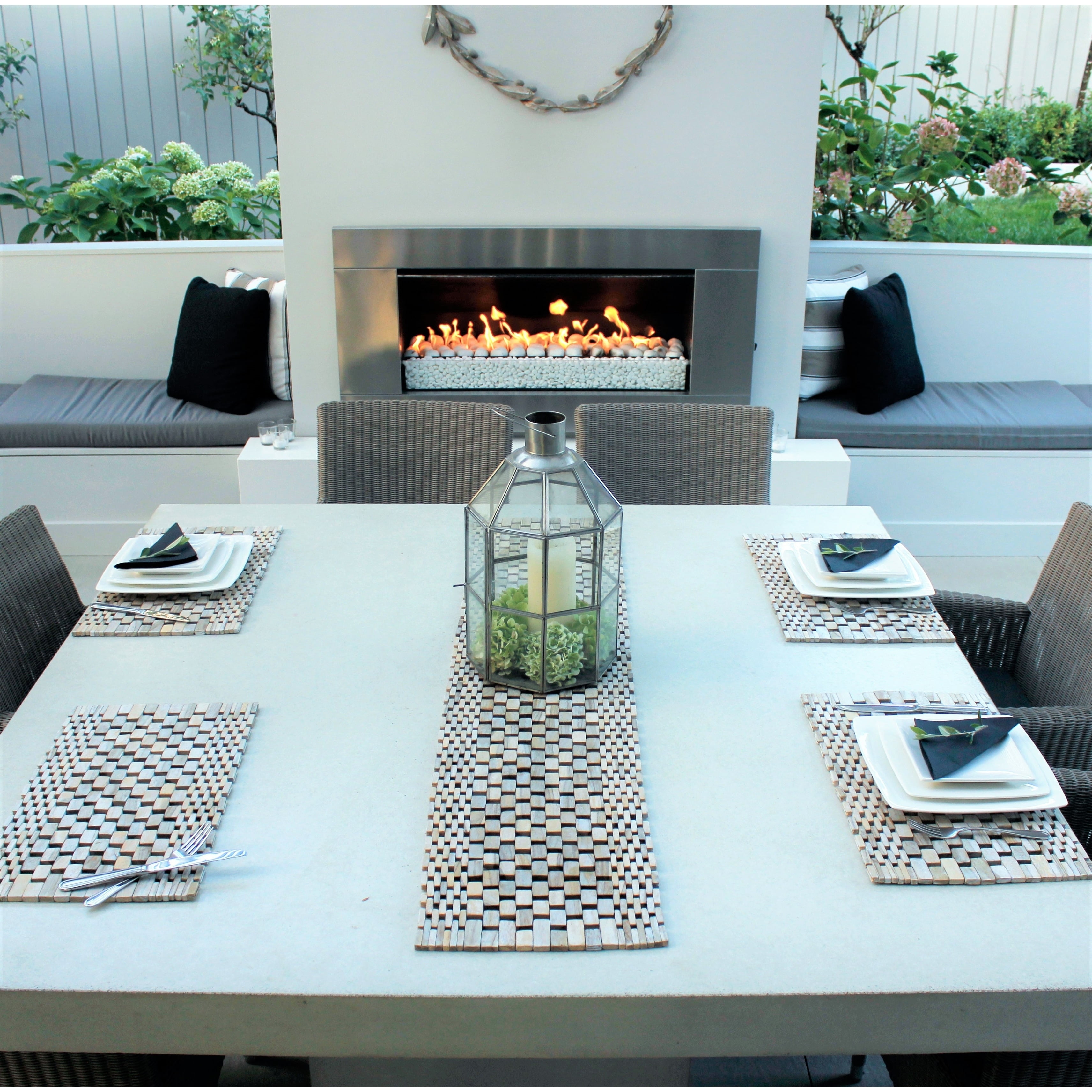Hip-O Modern Living Handmade White Wash Rosewood Placemat Set of 2 (Indonesia)