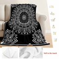 thumbnail image 5 of Black Boho Blanket Soft Cozy Warm Throw Blanket for Couch, Plush Fuzzy Flannel Fleece Blankets for Sofa, Retro Farmhouse Neutral Abstract Geometric Bed Blankets Lightweight Gifts for Women, 50"x60", 5 of 9