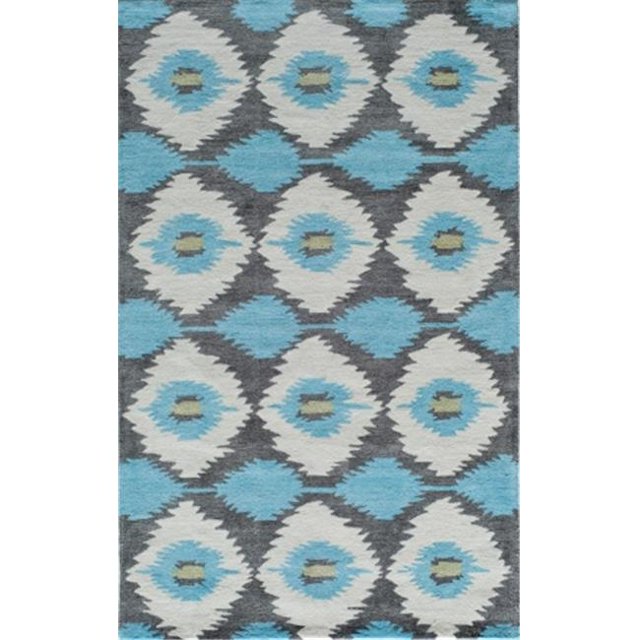 Rugs America 25127 Jourdan Abrash Blue Rectangle Geometric Rug, 2 x 3 ft.