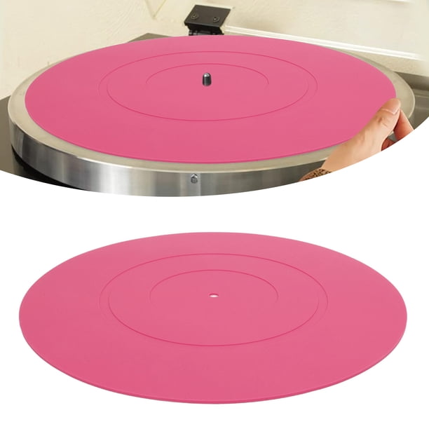 Estera De Plato Giratorio, Alfombra De Goma Tutela De Goma Estatera De Récord Universal, Plato De Registro Slipmat Para Todos Los Tocadiscos, Reproductores De Discos