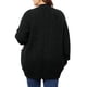 thumbnail image 3 of Suéteres de talla grande para mujeres Agnes Orinda, cárdigans de manga larga con frente abierto y bolsillos, 3X negro, 3 of 5
