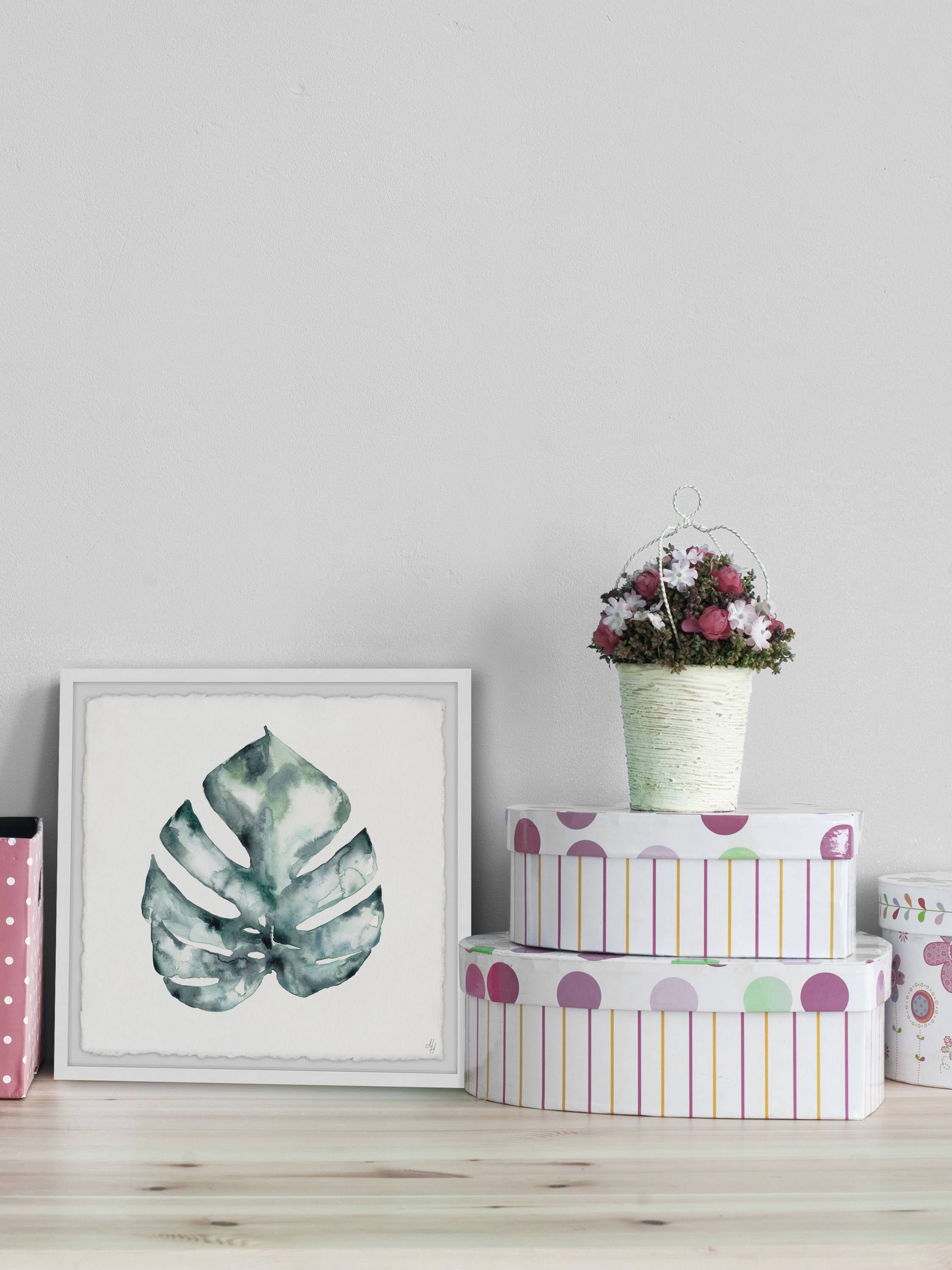 Marmont Hill Big Palm Leaf Framed Wall Art, 18.00" x 1.50"