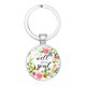 thumbnail image 1 of Accesorios Llavero colgante clásico con tema de flores y césped Llavero redondo, 1 of 5