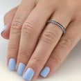 thumbnail image 4 of Pompeii3  3/4Ct Blue Sapphire Stackable Ring Wedding Band 10k White Gold (,), 4 of 4