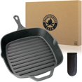 thumbnail image 1 of Backcountry Iron 12 Inch Square Grill Pan Large Pre-Seasoned Cast Iron, 1 of 5