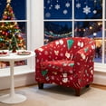 thumbnail image 5 of Eurhowing Stretch Club Chair Slipcover, 2-Piece Christmas Elastic Armchair Cover with Cushion Cover, Xmas Print Tub Chair Furniture Protector for Living Room, 5 of 8