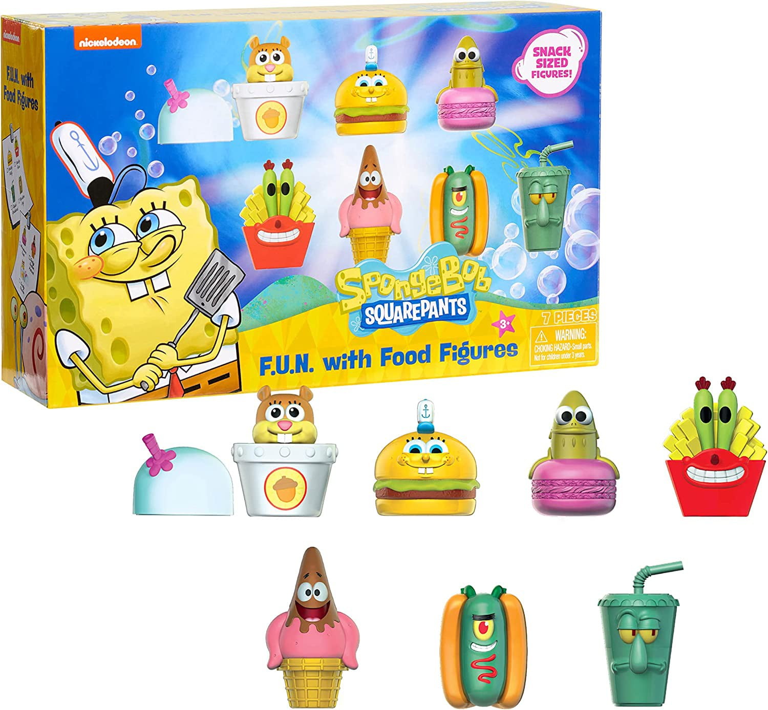 Spongebob Squarepants FUN With Food Figures Set 7 Pieces Walmart spongebob-squarepants-fun-with-food-figures-set-7-pieces-walmart