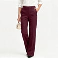 thumbnail image 6 of ThriftyPlait High Waist Dress Pants for Women Slim Fit Bootcut Work Trousers Casual Wrinkle Resistant Business Office Wear, 6 of 7
