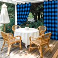 thumbnail image 4 of Outdoor Curtains for Patio Waterproof, Black Blue Plaid Windproof Pravicy Outside Porch Blackout Curtain, Country Buffalo Checked Gingham Sun Blocking Grommets Curtains for Cabana Gazebo 54"x84", 4 of 9
