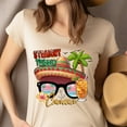 thumbnail image 4 of Straight Trippin Cancun T-Shirt, Unisex Vacation Graphic Tee, Natural, Size 4XL, 4 of 6