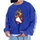 thumbnail image 1 of Sudadera sin capucha para hombre, cuello redondo, deportiva, con estampado de béisbol, sudadera con capucha, manga larga, blusa de poliéster para hombre, 1 of 4