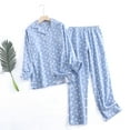thumbnail image 2 of SRZYMJ Women's Pajamas Set Long Pajama Pants Polka Dot Pajamas Long Sleeve Pajamas Set, 2 of 9