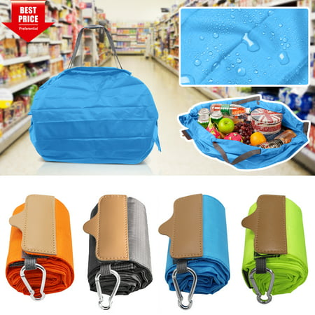 Amerteer Grocery Bags Reusable Foldable for Shopping, Foldable Into Pouch, Extra Large & Durable Heavy Duty Shopping Totes, Washable, Long Handles & Eco Friendly Reusable Market (Best Eca Stack On The Market)