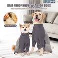 thumbnail image 5 of Dog One Piece After Surgery Pet Surgical Recovery Suit Anti Shedding Bodysuit for Female Male Dog Long Sleeve Claming Pajamas with Legs, 5 of 7