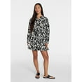 thumbnail image 4 of Time and Tru Women's Mini Shirtdress with Long Sleeves, Sizes XS-XXXL, 4 of 5