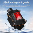 thumbnail image 3 of IP68 Boat Rocker Switch 12V-24V Waterproof Switch 16A High Current Power with LED Light Power Button on/OFF, 3 of 7