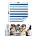 thumbnail image 4 of Blue Ombre Striped Cloth Napkins Set of 4 Reusable Dinner Napkins, Modern Abstract Gradient Lines Art Cocktail Napkin Washable Table Napkins for Wedding/Holiday Party/Baby Shower 20"x20", 4 of 7