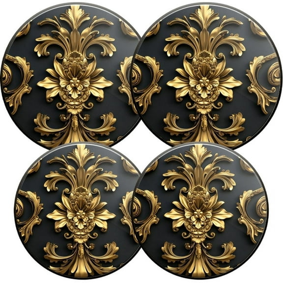 Electric Stove Burner Covers, Set of 4, Round Burner Cover,8 and 10 Inch,Close-Up_Of_Ornate_Victorian-Style_Ceiling_Design