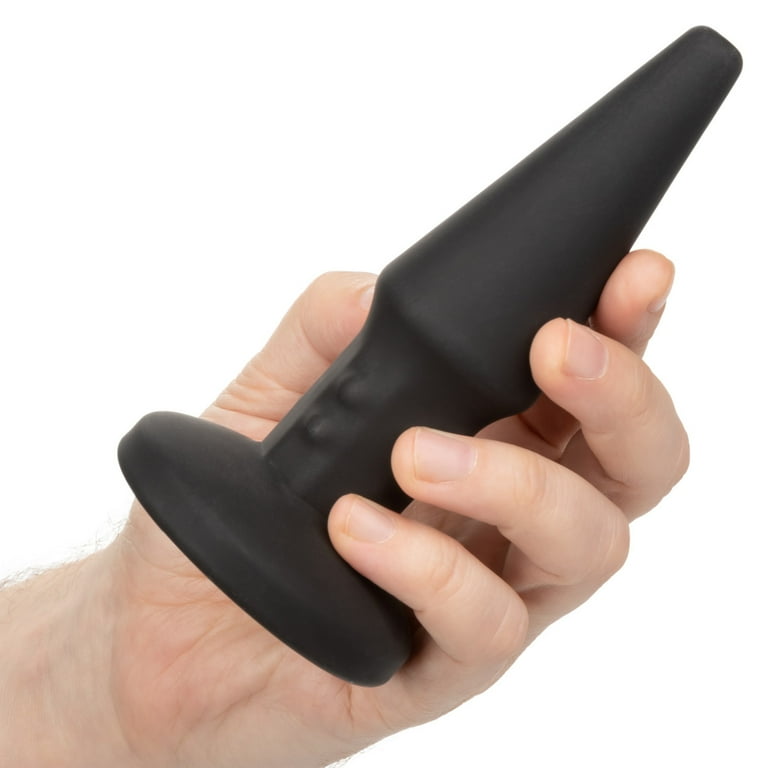 CalExotics Bionic Beaded Rimming Probe Vibrating Silicone Anal Plug, Black 