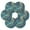 Blue and Gold Ocean, variant on 6 Pcs Drink Coasters with Holder 3.94in Woven Coasters for Drinks Vividly Colored Flowers Coaster Set for Protection Table