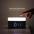 thumbnail image 5 of mooas Flat 15W Wireless Charging Nightlight Alarm Clock, Digital Alarm Clock with nightlight, Touch Bedside Alarm Clock with Adjustable Brightness, Max 15W Fast Wireless Charger, 3 Colors nightlight, 5 of 5