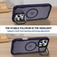 thumbnail image 2 of 2 In 1 Case for iPhone 12 Pro / 12 with Camera Frame Bracket, Compatible with MagSafe, Luxury Full-Body Protection Military-Grade Drop Proof Hybrid Phone Case Cover, Purple + Clear Purple, 2 of 8