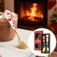 thumbnail image 2 of Forks and Spoons Set for Christmas,Christmas Cutlery,Coffee Spoons Coffee Stirrer Dessert Spoon Fruit fork,2 Pack Xmas Dinner Forks Set Stainless Steel Set with Gift Box for Festive Celebrations, 2 of 8