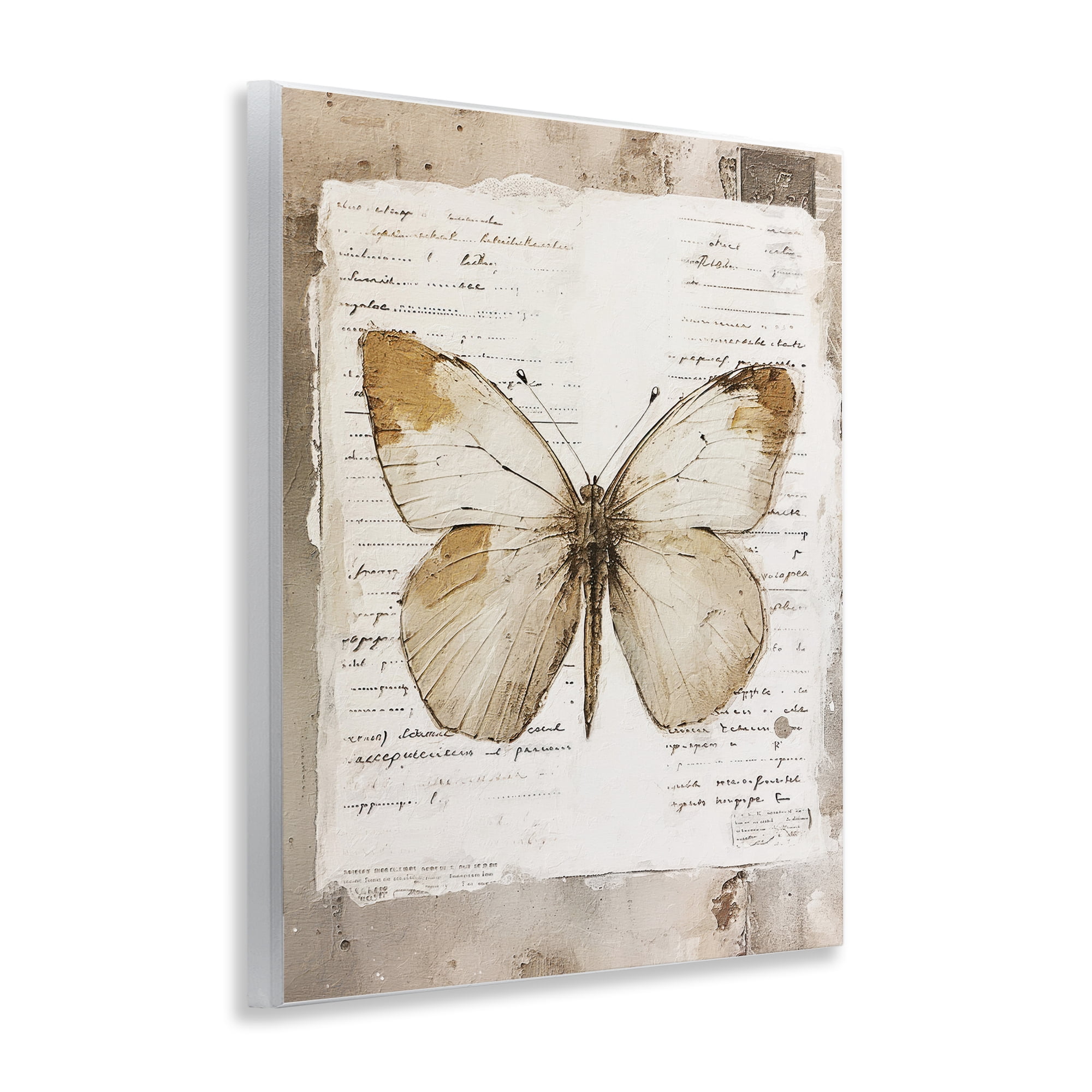 Stupell Industries Rustic Butterfly Collage Animals Painting Unframed Art Print Wall Art, 11 x 14