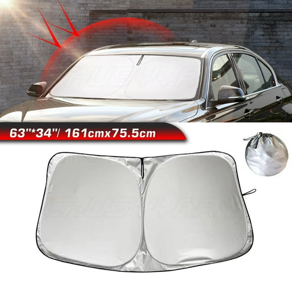 For Silverado 2500HD Foldable SUV Car Windshield Sun Visor Shade Cover UV Block