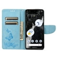 thumbnail image 6 of Feishell Wallet Case for Google Pixel 7a,Retro PU Leather Butterfly Embossed Pattern Full Protection Anti-Scratch Magnetic Clasp Flip Holder Card Slots & Cash Pocket Phone Cover,Blue, 6 of 6
