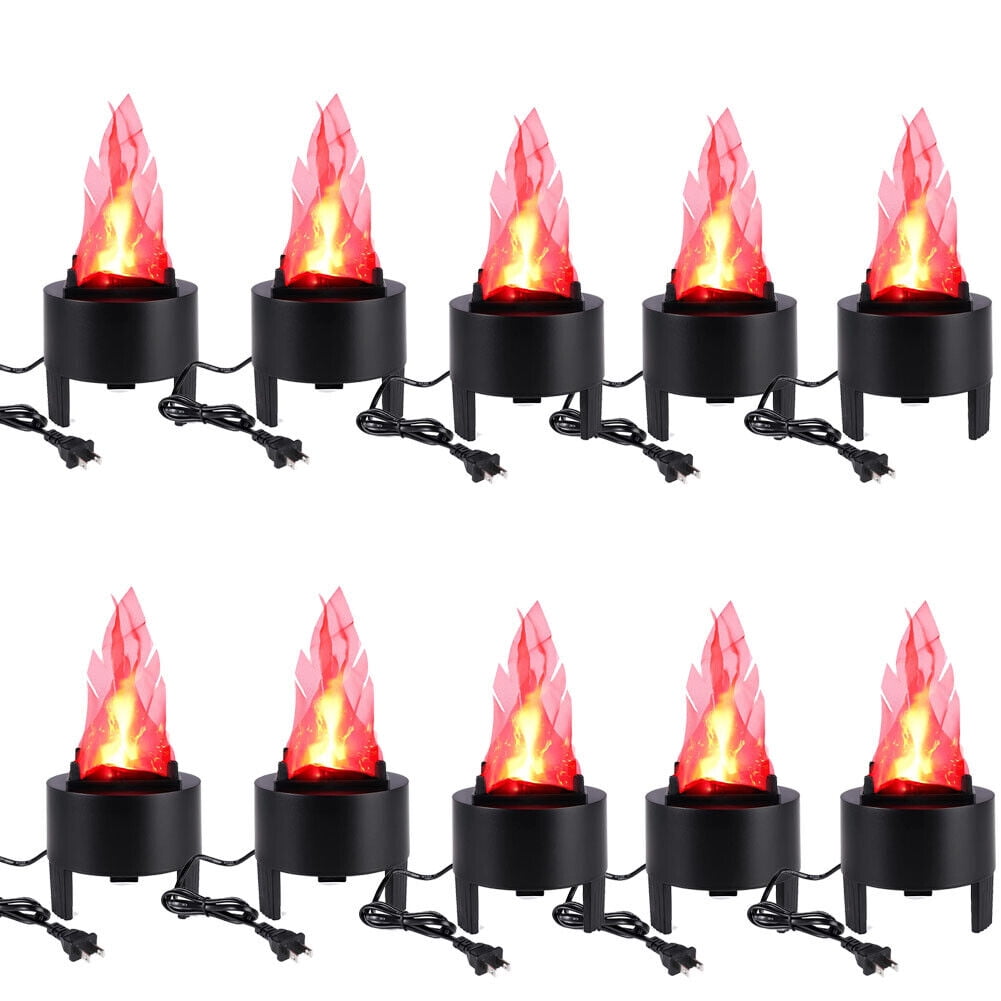 Fake Fire Lamp – Rechargeable 3D Flickering Flame Night Light, 3 Modes, Adjustable Brightness, For Camping & Holiday Decor