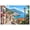 Unframe-style, variant on Mediterranean Italian Coastal Wall Art Canvas Posters Colorful Positano Amalfi Coast Pictures Seaside Landscape Prints Home Decor for Living Room Bedroom Office