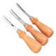 thumbnail image 1 of Kit de trabajo de recorte profesional de bordeadora de cuero de 3 piezas con mango de madera para corte de cuero artesanal DIY, 1 of 8