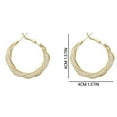 thumbnail image 3 of BNNG Mesh Design Hollow Earrings For Women Retro Exaggerated High End Earrings Ear Jewelry Hoop Earrings Set for Women Diamond Pave Gold Earrings, 3 of 7