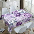 thumbnail image 4 of Tablecloth Purple Peonies Table Cloth Rectangle Table 60 x 84 Inch Flower Bloom Elegant Vintage Kitchen Decorations for Home Dinner Party, 4 of 6