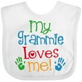 thumbnail image 3 of Inktastic My Grammie Loves Me Boys or Girls Baby Bib, 3 of 4
