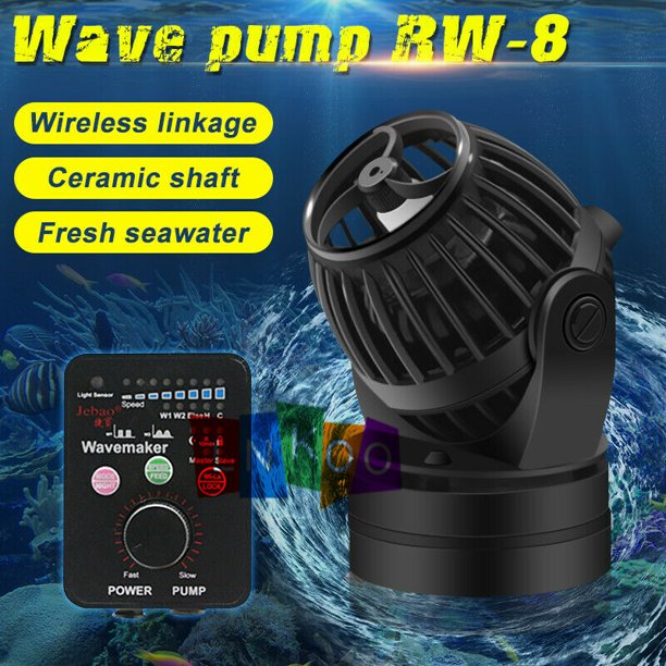 Image showcasing LNGOOR Aquarium Circulation Pump, RW-8 Wavemaker Wireless Fish Tank ...