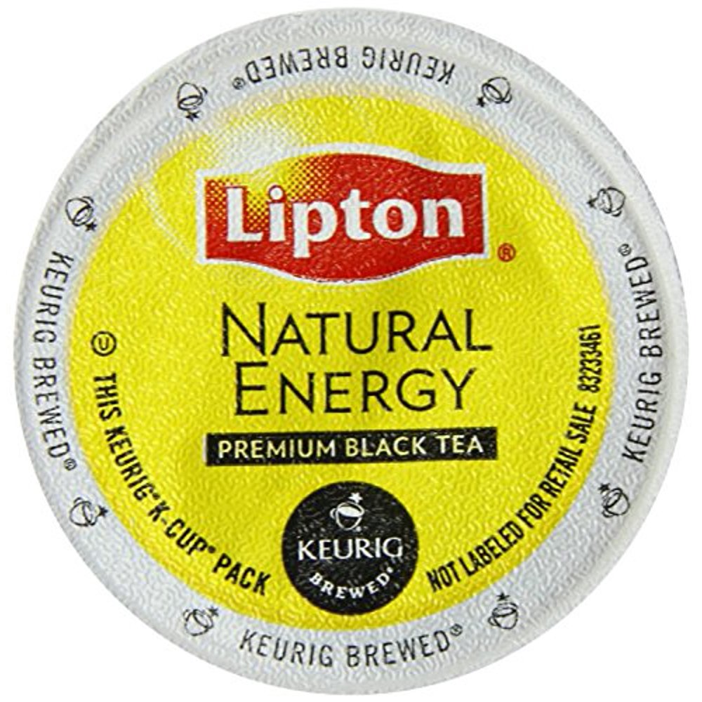 Keurig, Lipton Natural Energy Black Tea, KCup packs, 48Count