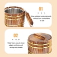 thumbnail image 2 of IFANLANDOR Rice Barrel Wooden Rice Bucket for Home Use with Coffee Color 1 Set, 2 of 8